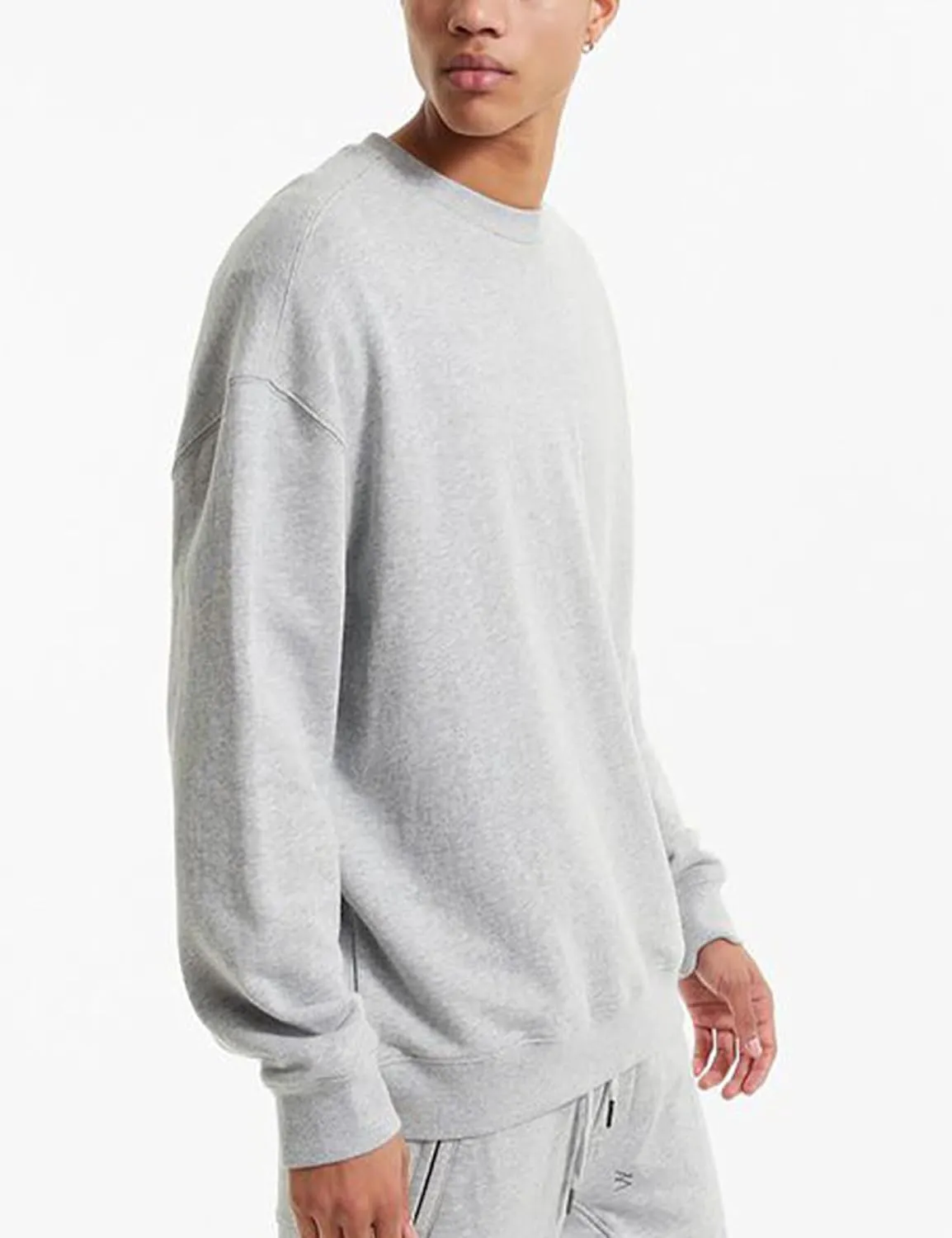 Flygo Mens Crewneck Sweatshirt Fleece Pullover Top Oversized Casual Long Sleeve Sweatshirts Sweater Fashion Streetwear