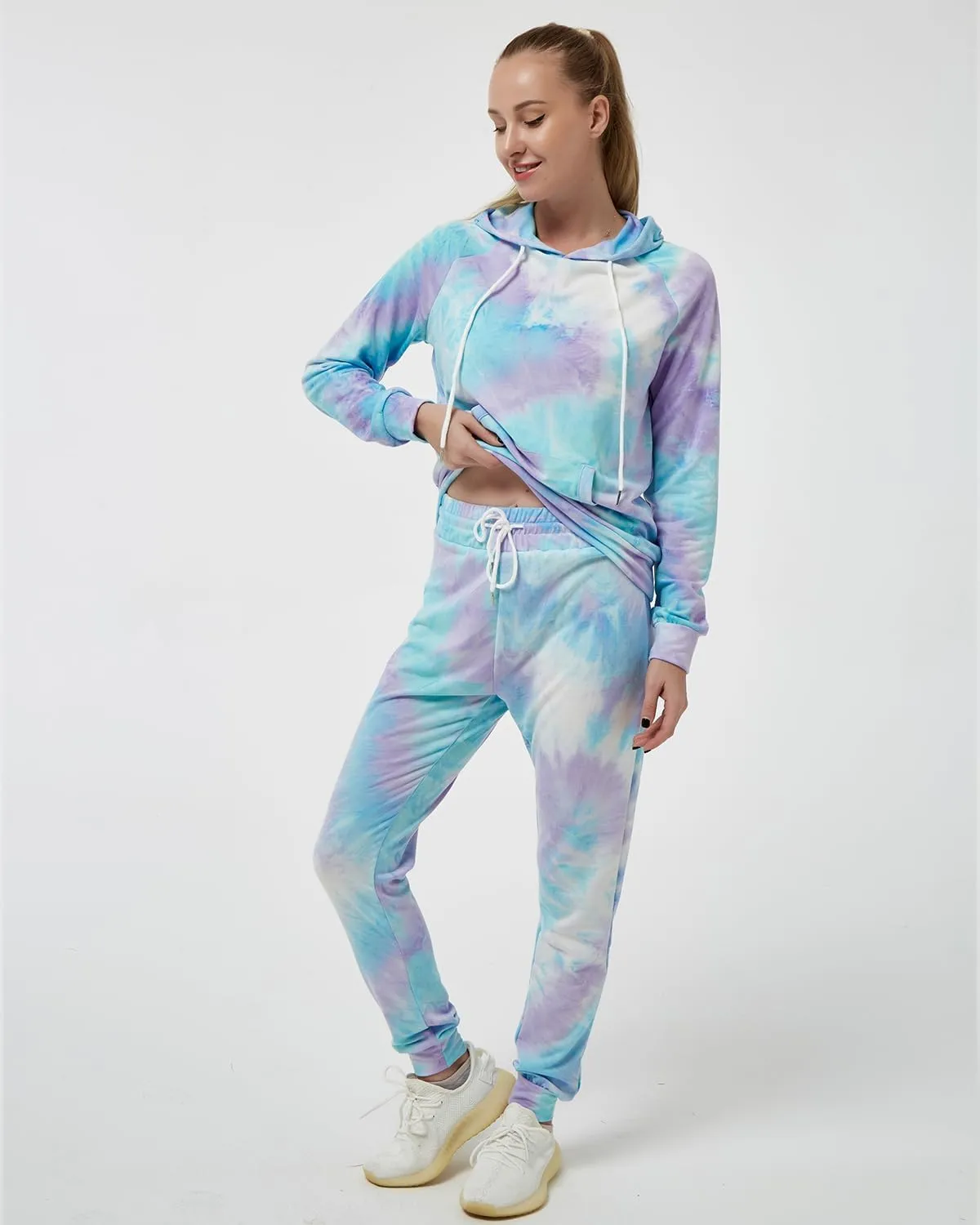 FUPHINE Women's Two Piece Outfits Sweatsuits Set Long Sleeve Pullover Hoodie and Jogger Sweatpants Tracksuit Lounge Sets