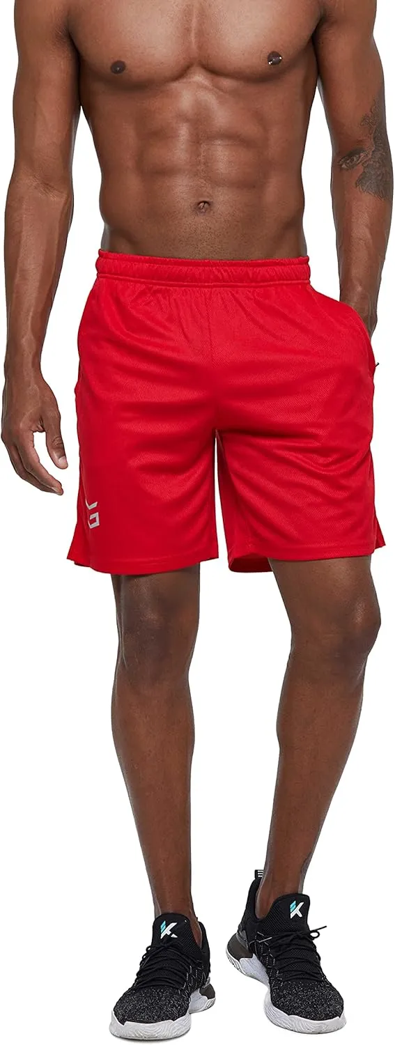 G Gradual Men's 2 Pack 7" Workout Running Shorts Quick Dry Lightweight Gym Shorts with Zip Pockets