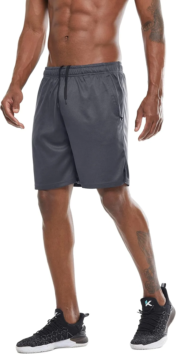 G Gradual Men's 2 Pack 7" Workout Running Shorts Quick Dry Lightweight Gym Shorts with Zip Pockets