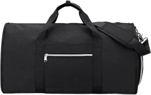 Garment Duffle Bag Carry on Garment Bag Waterproof Carry on Duffel Bag with Handle Detachable Shoulder Strap Dry-Wet Separation 2 in 1 Hanging Dress Suitcase with Shoe Pouch
