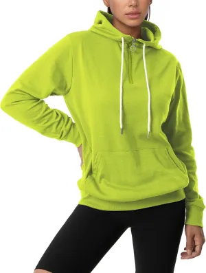 GIVON Womens Lightweight Thin Quarter Zip Up Pullover Hoodie Sweatshirt with Plus Size