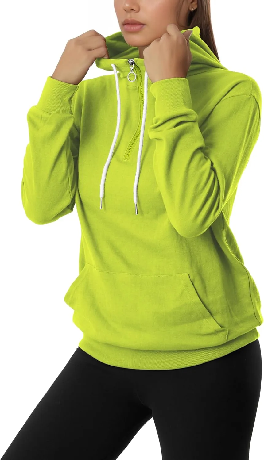 GIVON Womens Lightweight Thin Quarter Zip Up Pullover Hoodie Sweatshirt with Plus Size