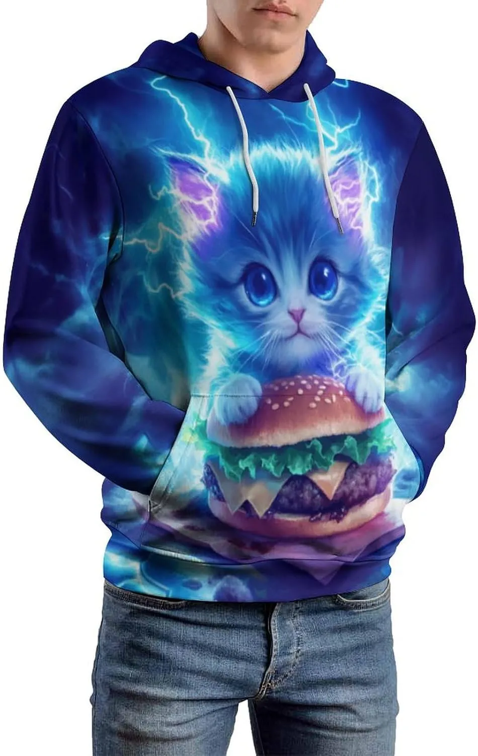 GLUDEAR Unisex 3D Pattern Print Athletic Pullover Hoodies Hooded Sweatshirts