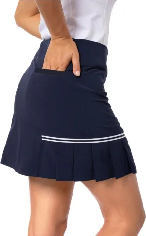 GOLFTINI Solid Performance Side Pleat Skort