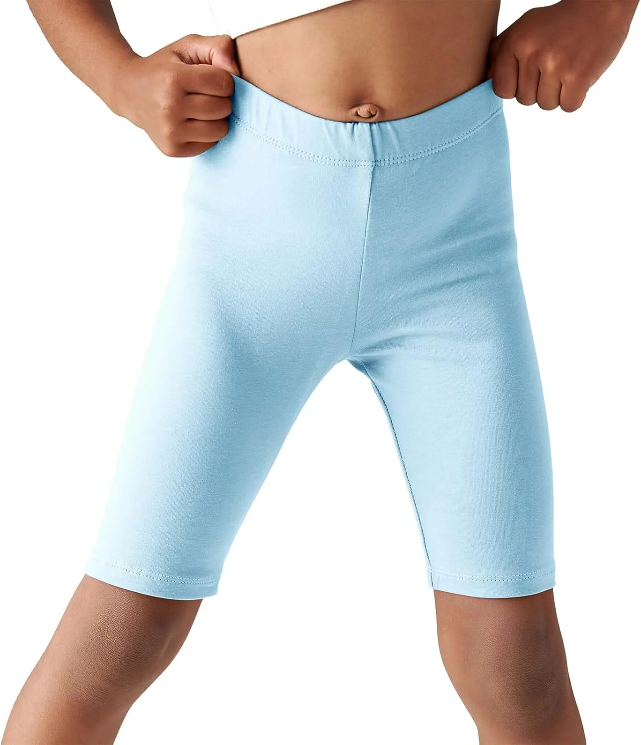 Haloumoning Girls Bike Shorts Kids Athletic Volleyball Shorts Comfy Under Dress Dance Short Leggings 5-14 Years