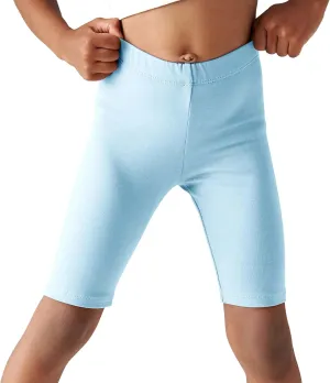 Haloumoning Girls Bike Shorts Kids Athletic Volleyball Shorts Comfy Under Dress Dance Short Leggings 5-14 Years