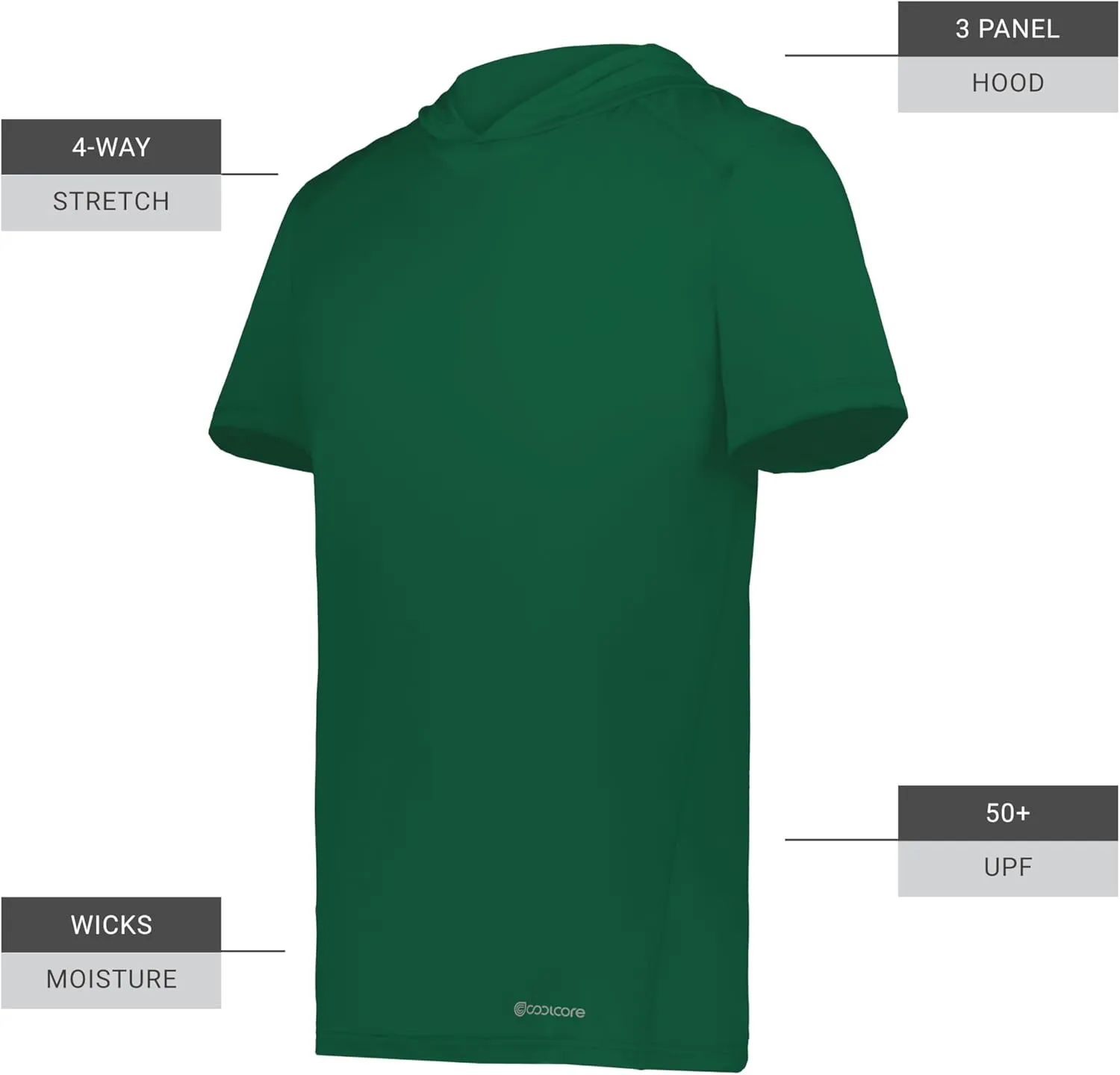 Holloway Men's Powered by Coolcore Short Sleeve Hoodie