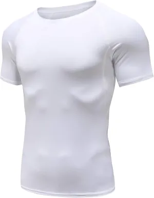 Holure Men's Compression/Loose Fit Tee Short Sleeve Sports Baselayer T-Shirts Cool Dry Tops (Pack of 1 or 3)