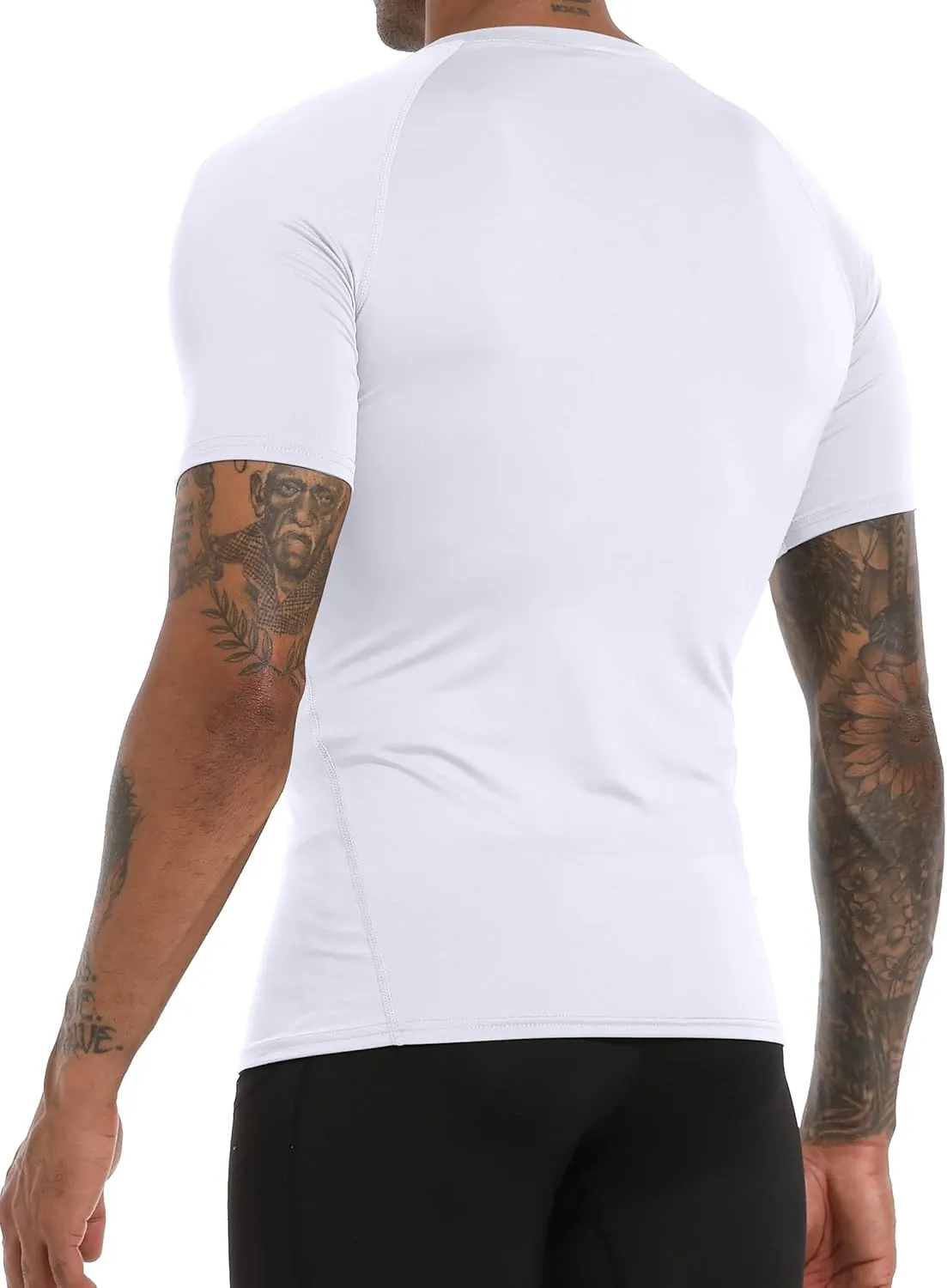 Holure Men's Compression/Loose Fit Tee Short Sleeve Sports Baselayer T-Shirts Cool Dry Tops (Pack of 1 or 3)