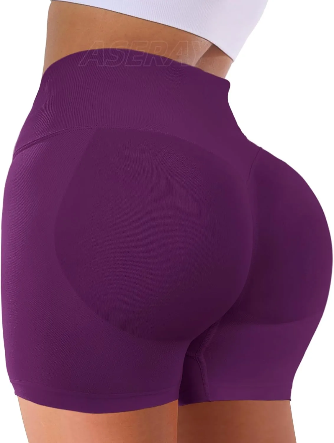 Impact Seamless Gym Workout Shorts Women Scrunch Butt Lifting Biker Yoga Shorts for Women Tummy Control 4.5"
