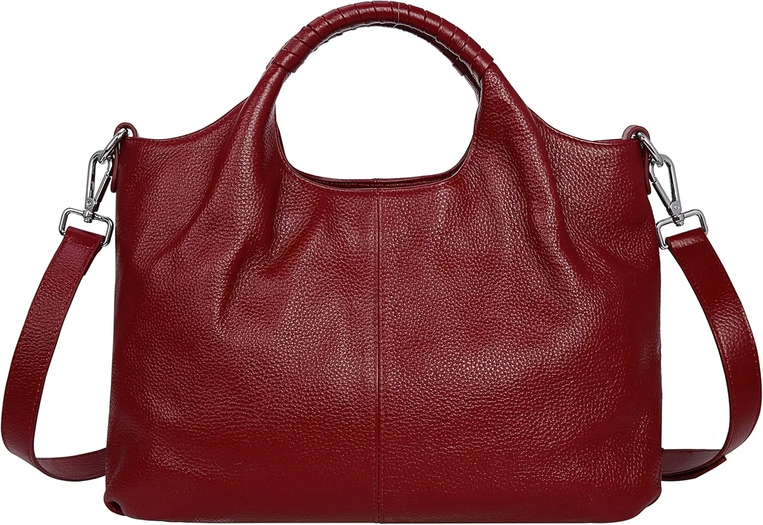 Iswee Genuine Leather Purses for Women Shoulder Handbags Designer Hobo Crossbody Purse Top Handle Purse