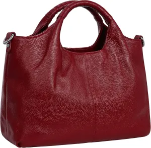 Iswee Genuine Leather Top Handle Purse Satchel Bag Designer Shoulder Bag Tote Ladies Crossbody Bag for Women