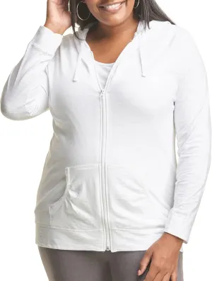 Just My Size Women's Full Zip Slub Hoodie Plus Size