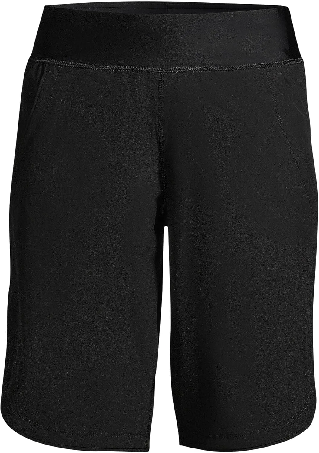 Lands' End Women's 11" Quick Dry Elastic Waist Modest Board Shorts Swim Cover-up Shorts with Panty