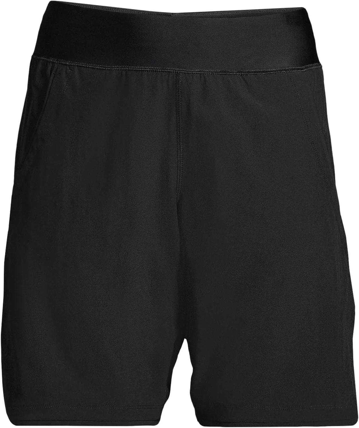 Lands' End Women's 9" Quick Dry Elastic Waist Modest Board Shorts Swim Cover-up Shorts with Panty