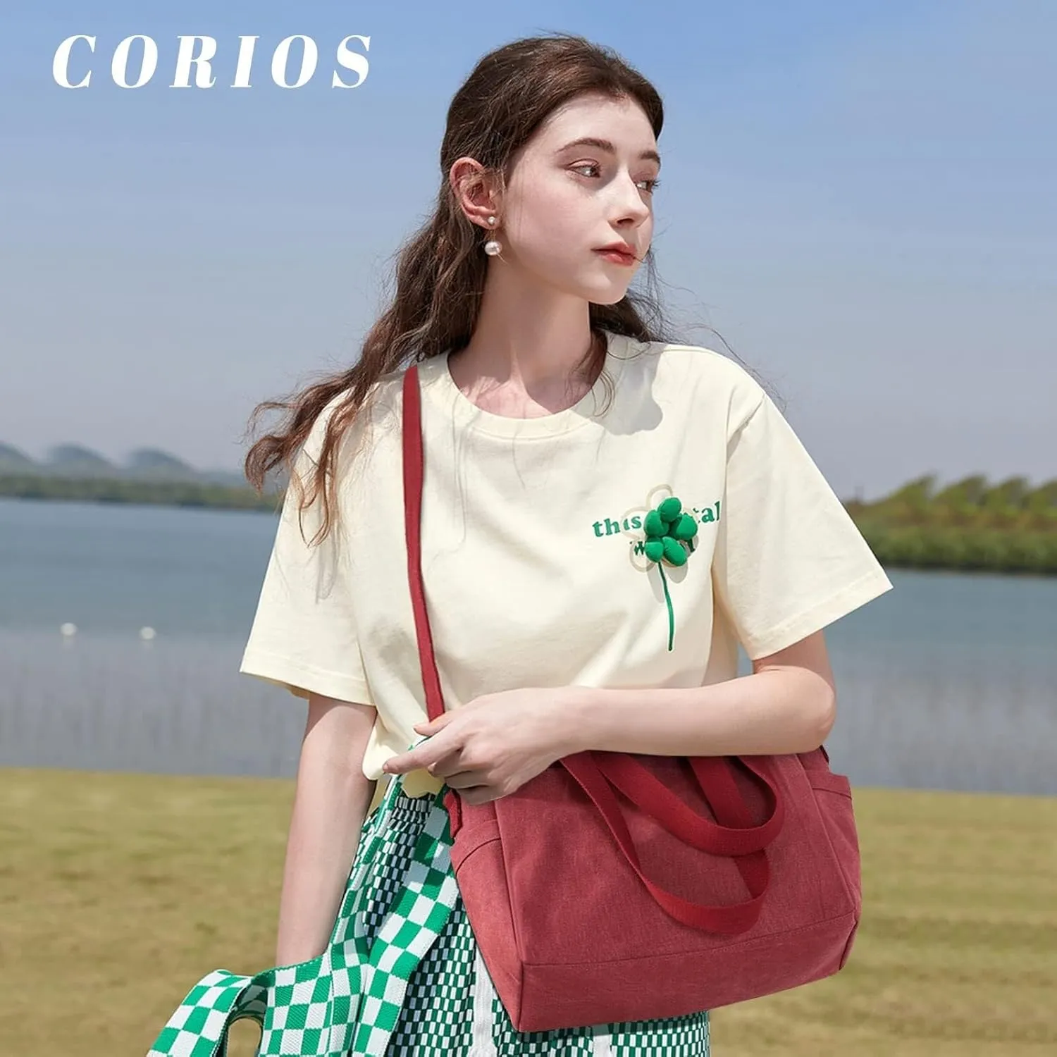 Large Capacity Bags for Shopping Work Travel Women Shoulder Crossbody Canvas Handbag Top Handle Casual Messenger
