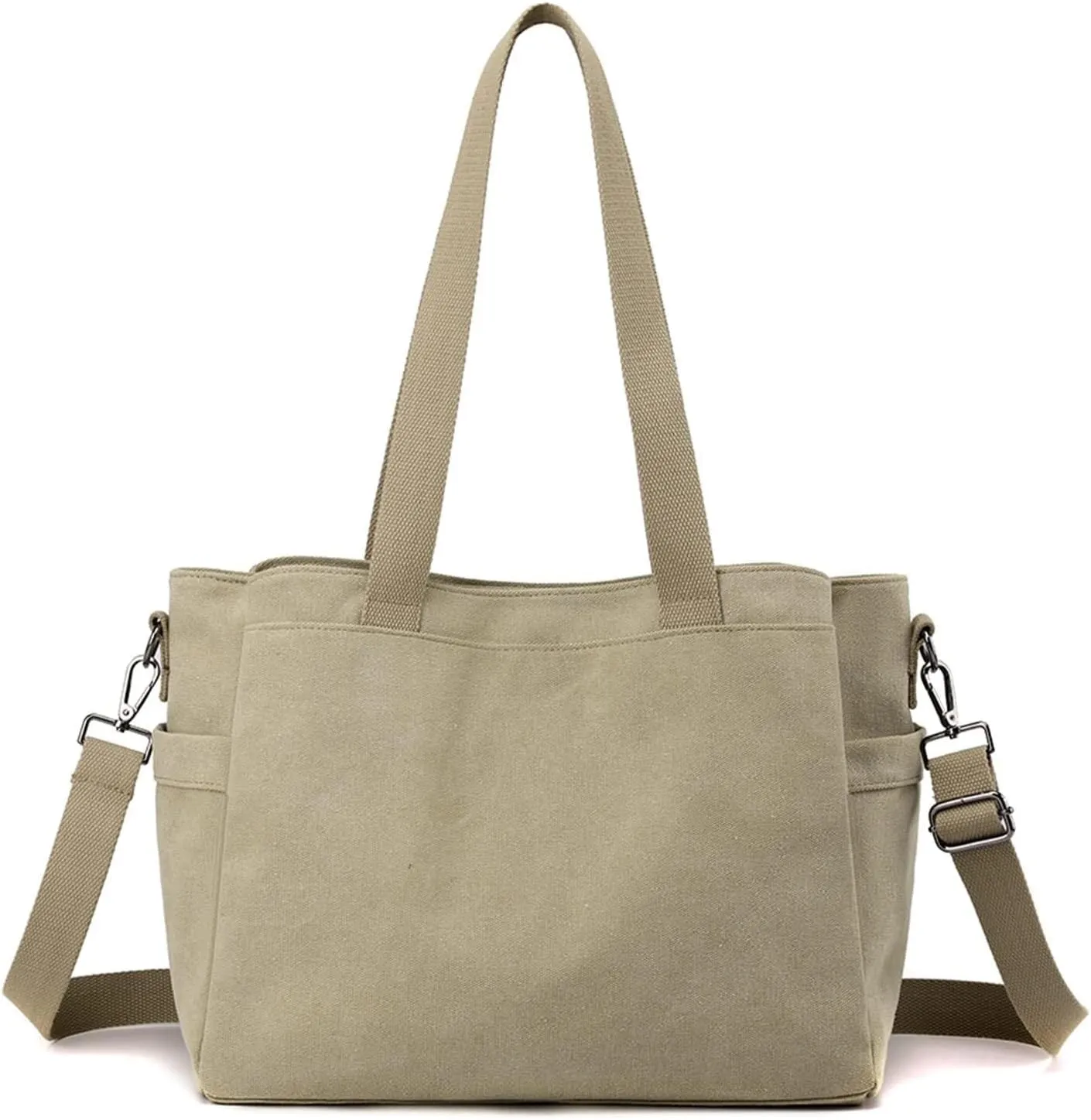 Large Capacity Bags for Shopping Work Travel Women Shoulder Crossbody Canvas Handbag Top Handle Casual Messenger
