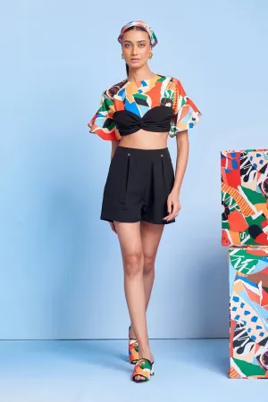Lgrmash & Noir Twist Knot Crop Top