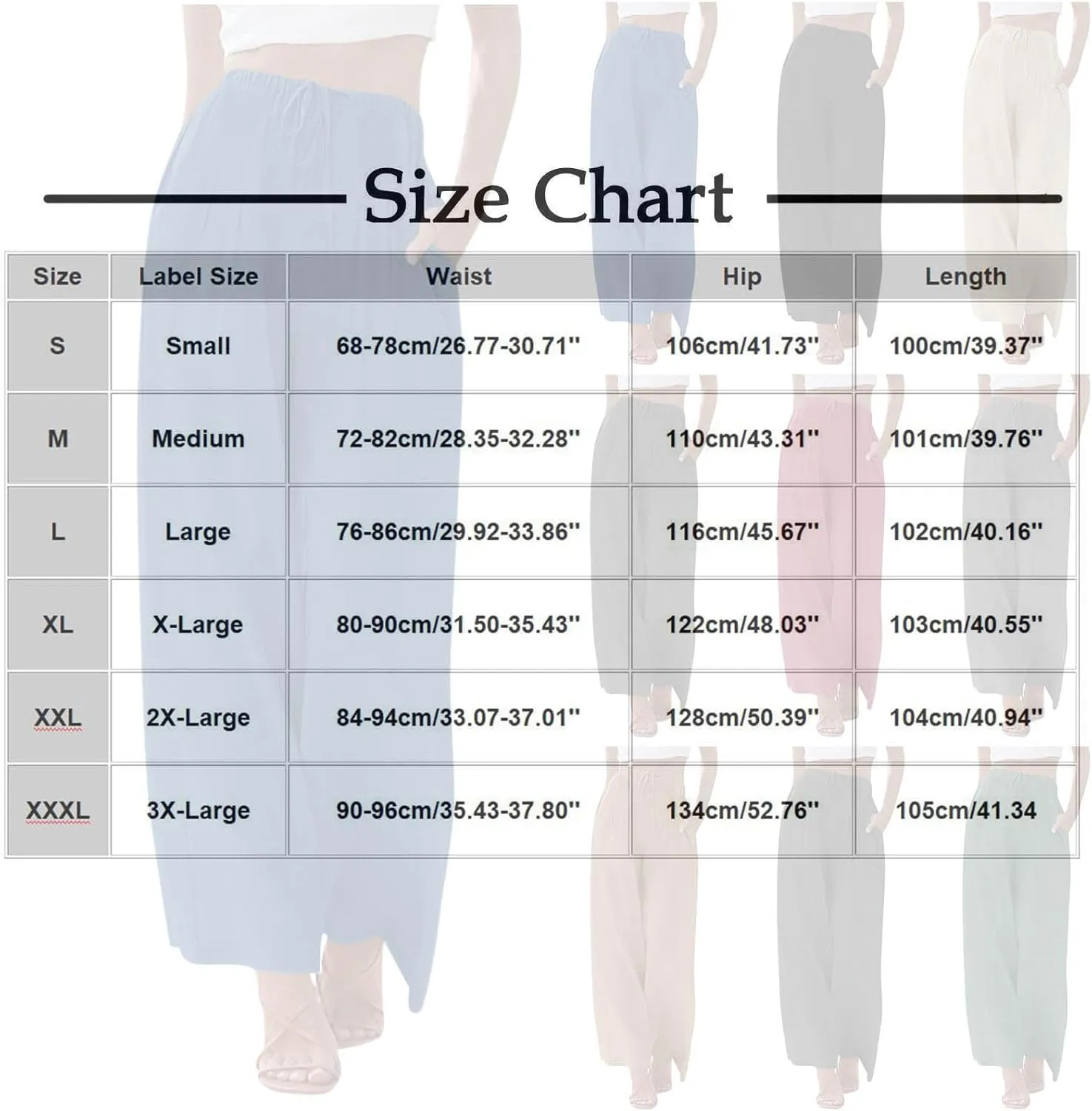 Linen Wide Leg Pants for Women Solid Color Baggy Palazzo Pants 2025 Summer Drawstring Elastic Waisted Trousers