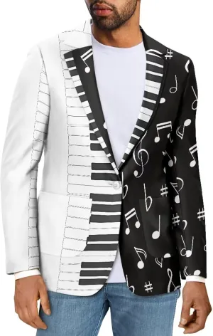 Men's Casual Lapel Blazer Muticolor One Button Suit Regular Fit Sports Coats Jackets for Prom,Party,Dinner