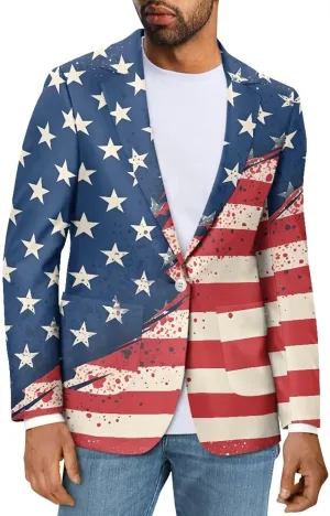 Men's Casual Lapel Blazer Muticolor One Button Suit Regular Fit Sports Coats Jackets for Prom,Party,Dinner