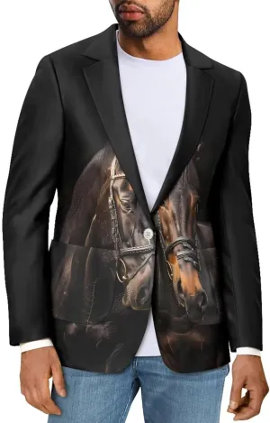 Men's Casual One Button Suit Blazer with Pockets Notch Lapel Unlined Sport Jacket Lightweight Slim Fit Business Suit