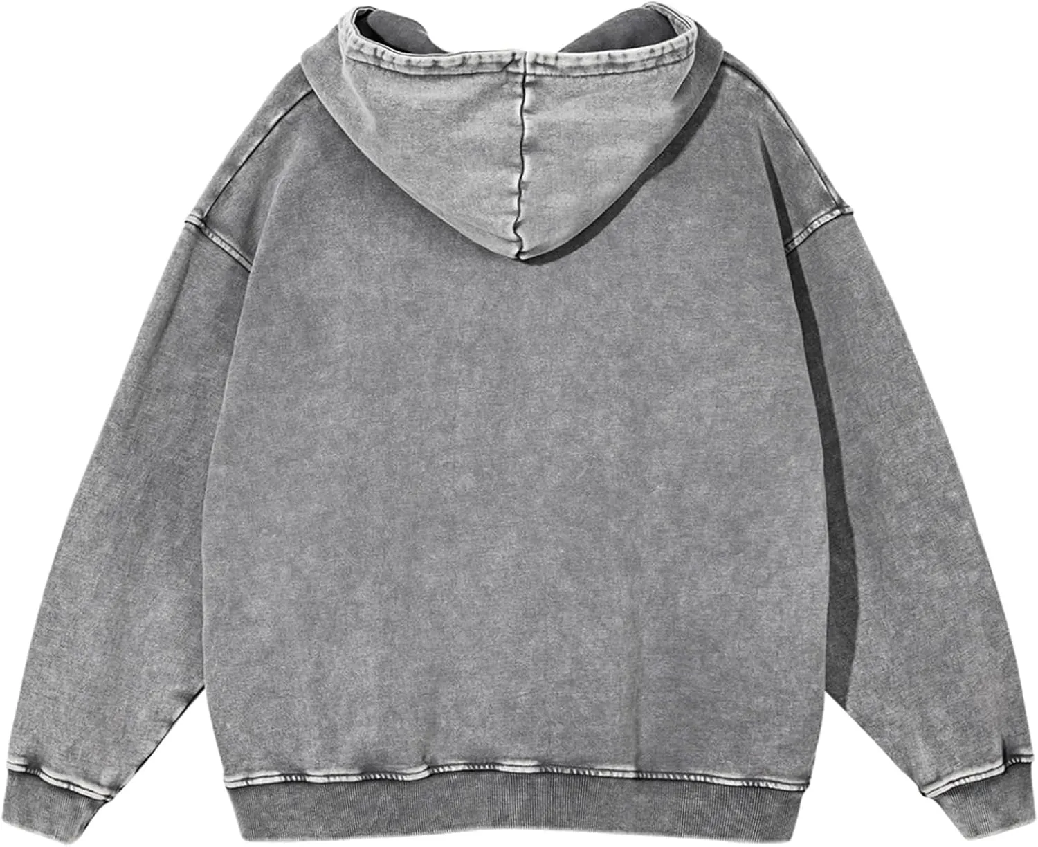 Mens Oversized Sweatshirt Zip Up Hoodie Solid Wash Old Craft Basic Jackets Unisex Heavyweight Casual Sweatshirts