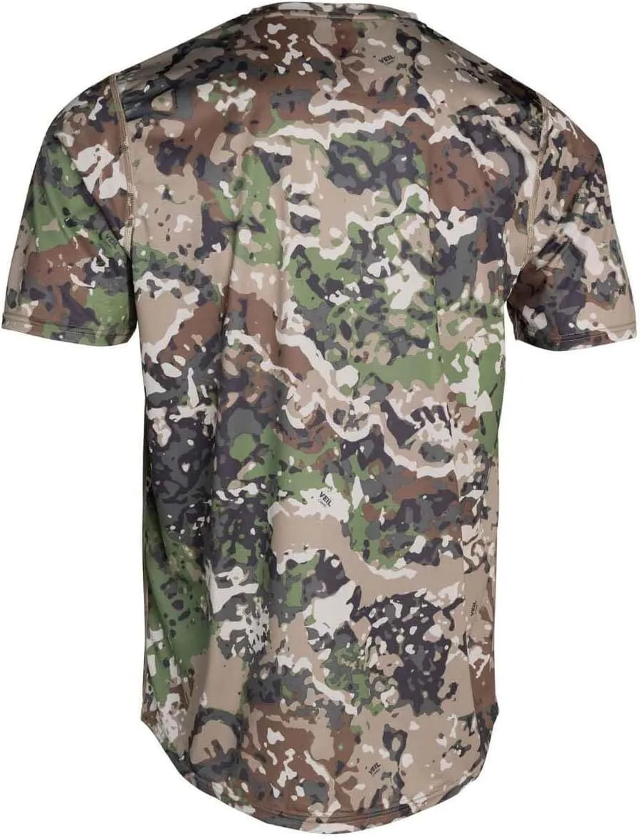Men's Summit Cooling Short Sleeve Hunting Shirt, Camo, Breathable Quick-Dry Performance Tee for Hunting