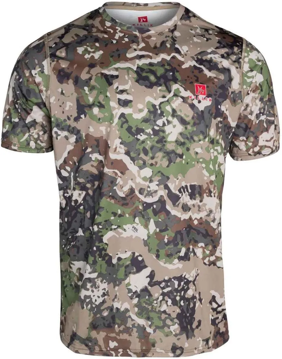 Men's Summit Cooling Short Sleeve Hunting Shirt, Camo, Breathable Quick-Dry Performance Tee for Hunting