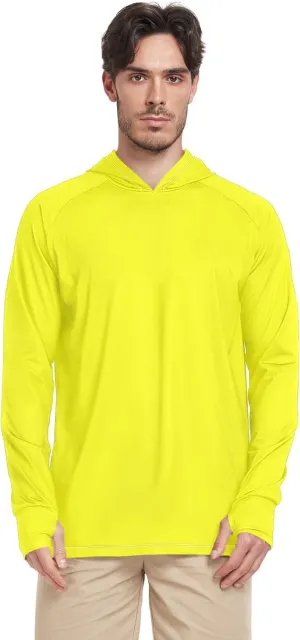 Men's Sun Protection Hoodie Long Sleeve UPF 50   Mens Sun Shirts Quick Dry Rashguard for Men Adult Rash Guards