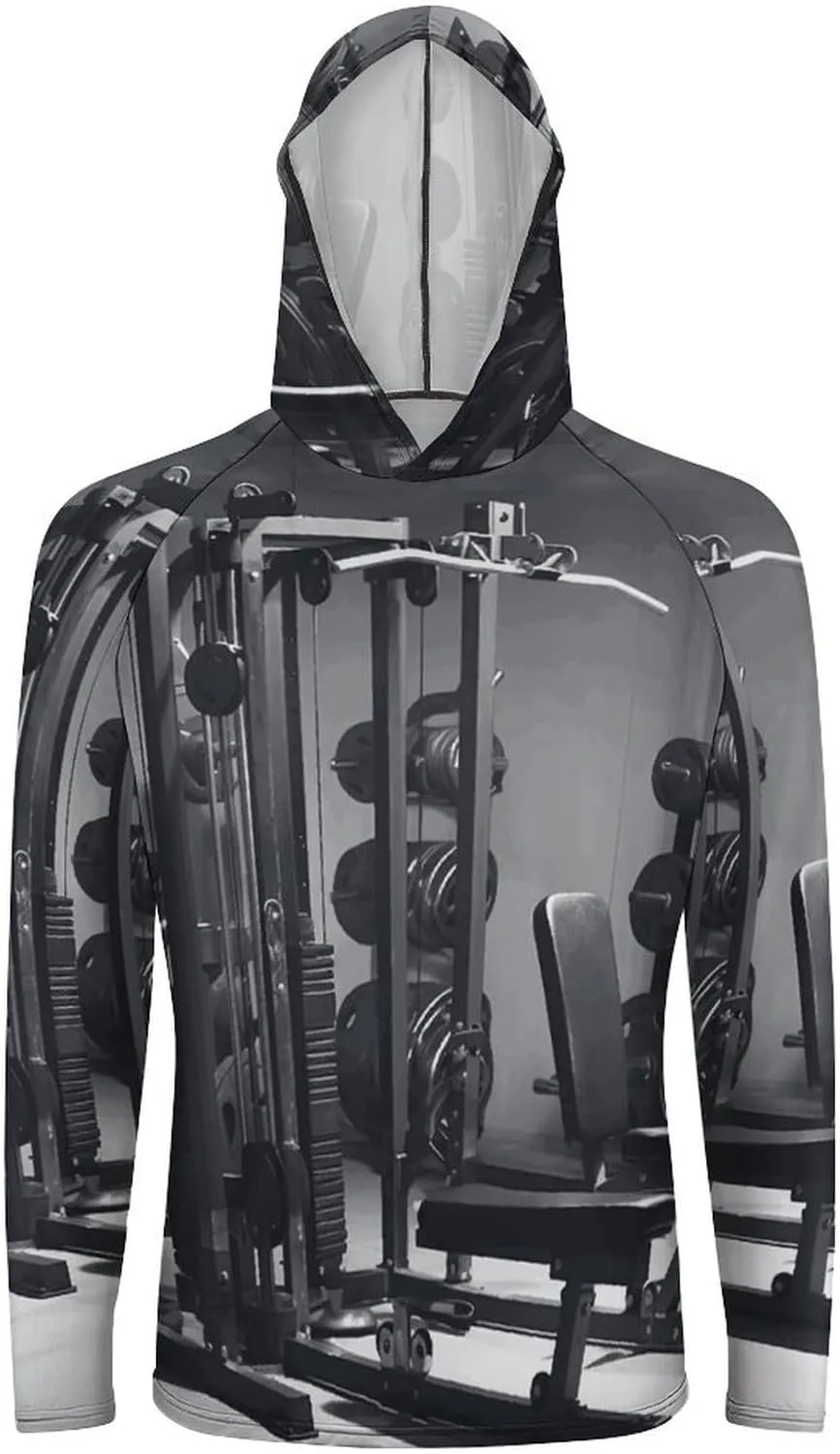 Men's UPF 50  Sun Protection Hoodie Outdoor UV Shirts Gym Equipment Long Sleeve Quick Dry Fishing Hiking Shirt