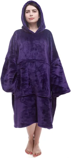 Miss Mila Wearable Blanket Hoodie,Extra Long & Warm Suggies for Women Men Adult with Sleeves and Giant Pocket