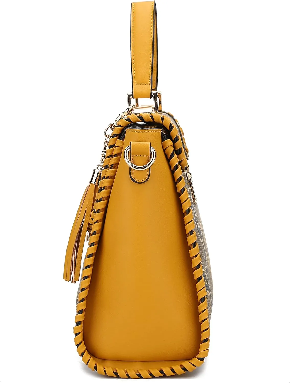 MKF Collection Crossbody Bag for Women, Vegan Leather Satchel Bags Top Handle Shoulder Bag Handbag Purse by Mia K