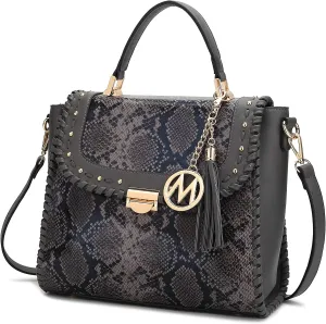 MKF Collection Crossbody Bag for Women, Vegan Leather Satchel Bags Top Handle Shoulder Bag Handbag Purse by Mia K
