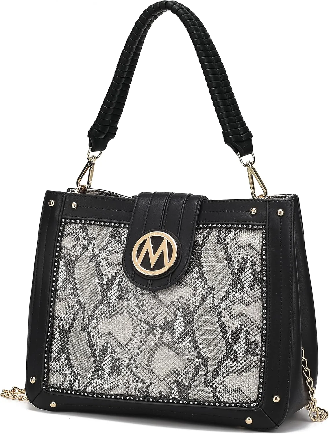 MKF Collection Crossbody Bag for Women, Vegan Leather Satchel Bags Top Handle Shoulder Bag Handbag Purse by Mia K