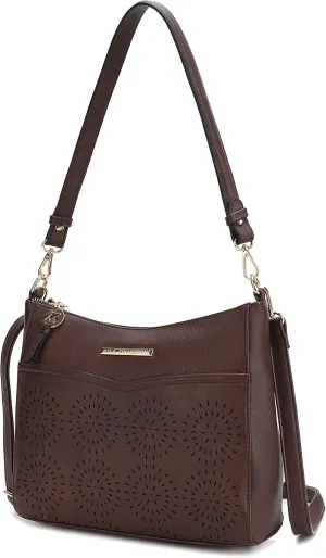 MKF Collection Shoulder Bag for Women, Crossbody Vegan Leather Tote Top-Handle Hobo Handbag Purse