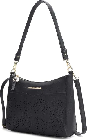 MKF Collection Shoulder Bag for Women, Crossbody Vegan Leather Tote Top-Handle Hobo Handbag Purse