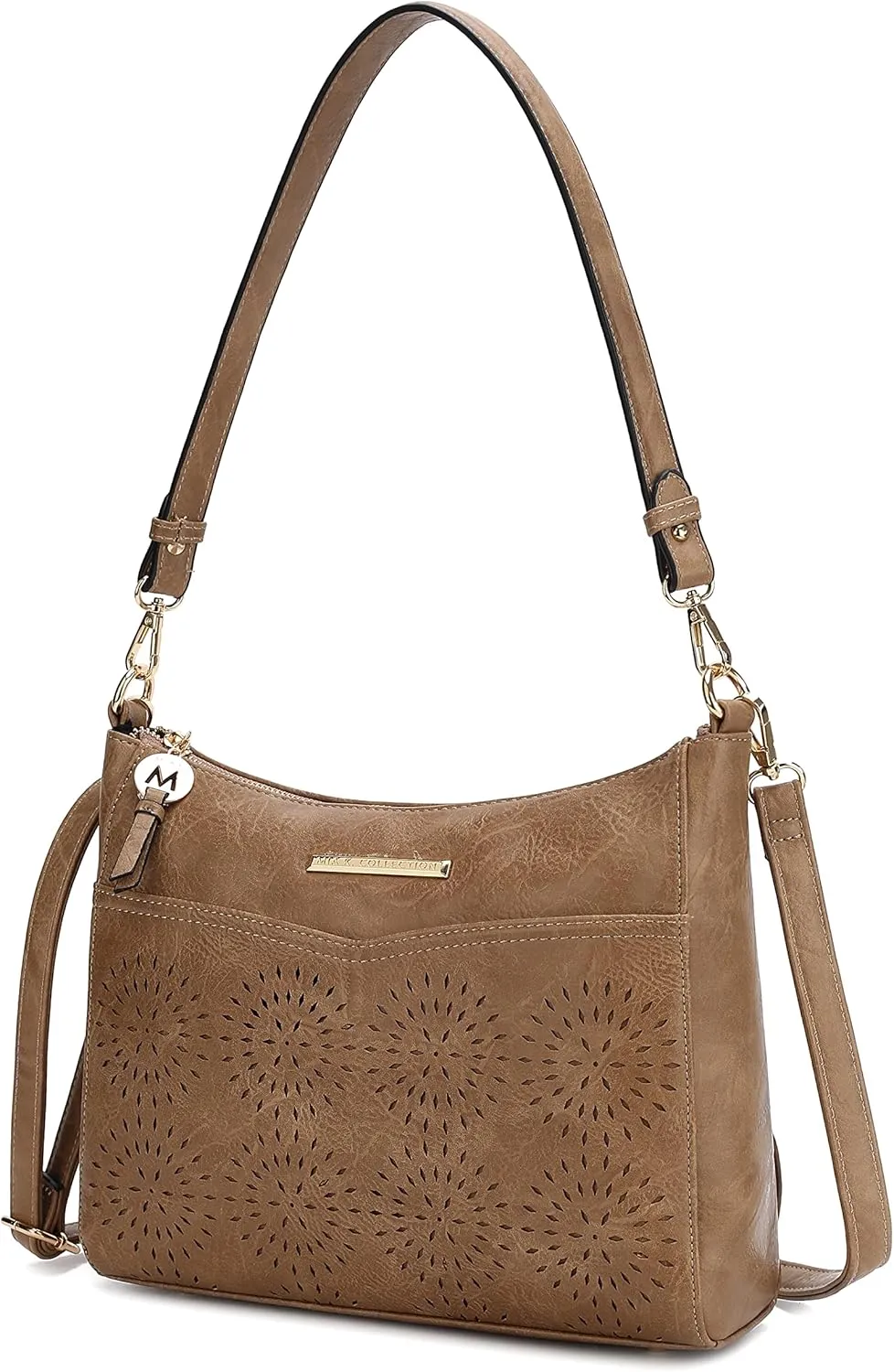 MKF Collection Shoulder Bag for Women, Crossbody Vegan Leather Tote Top-Handle Hobo Handbag Purse