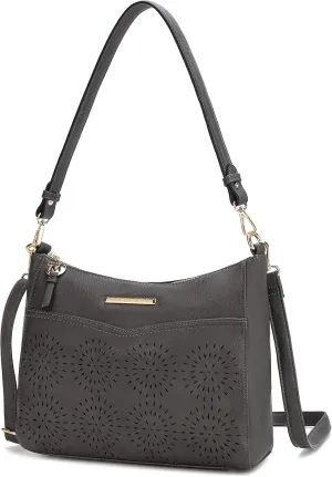 MKF Collection Shoulder Bag for Women, Crossbody Vegan Leather Tote Top-Handle Hobo Handbag Purse