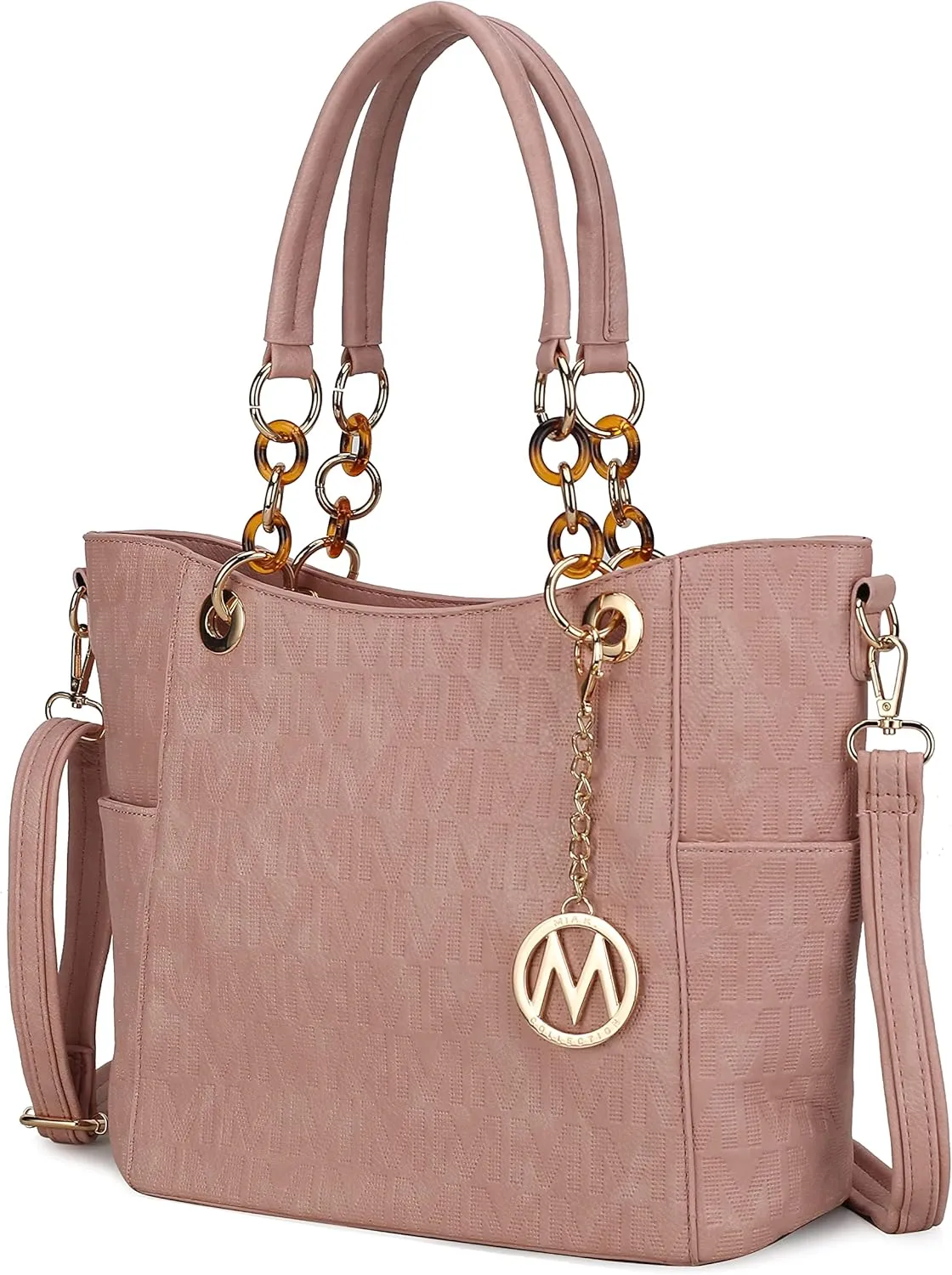 MKF Collection Shoulder Bag for Women, PU Leather Pocketbook Top-Handle Crossbody Purse Tote Satchel Handbag