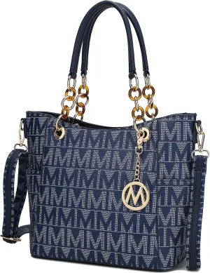 MKF Collection Shoulder Bag for Women, PU Leather Pocketbook Top-Handle Crossbody Purse Tote Satchel Handbag