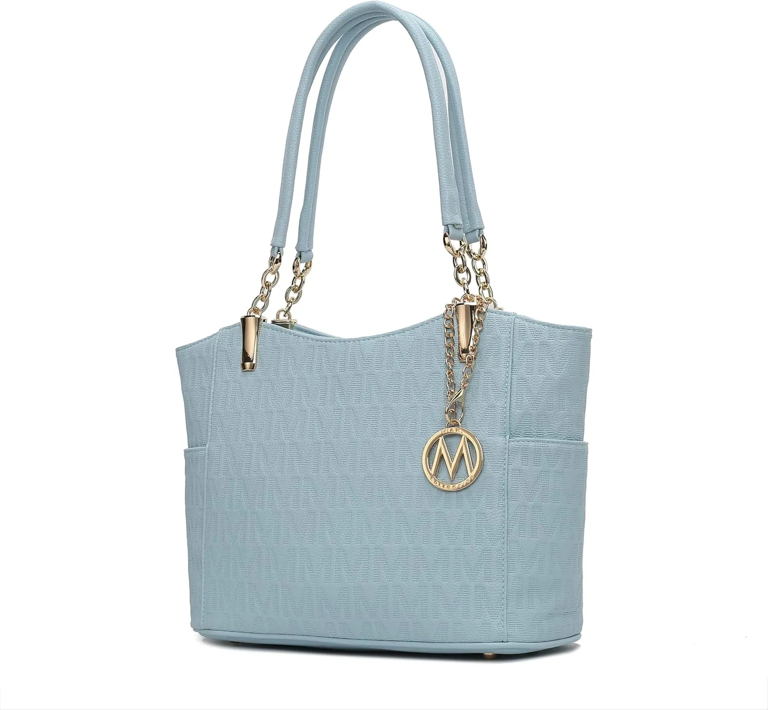 MKF Collection Signature Tote Bag for Women, Shoulder bag Vegan Leather Top-Handle Handbag Purse