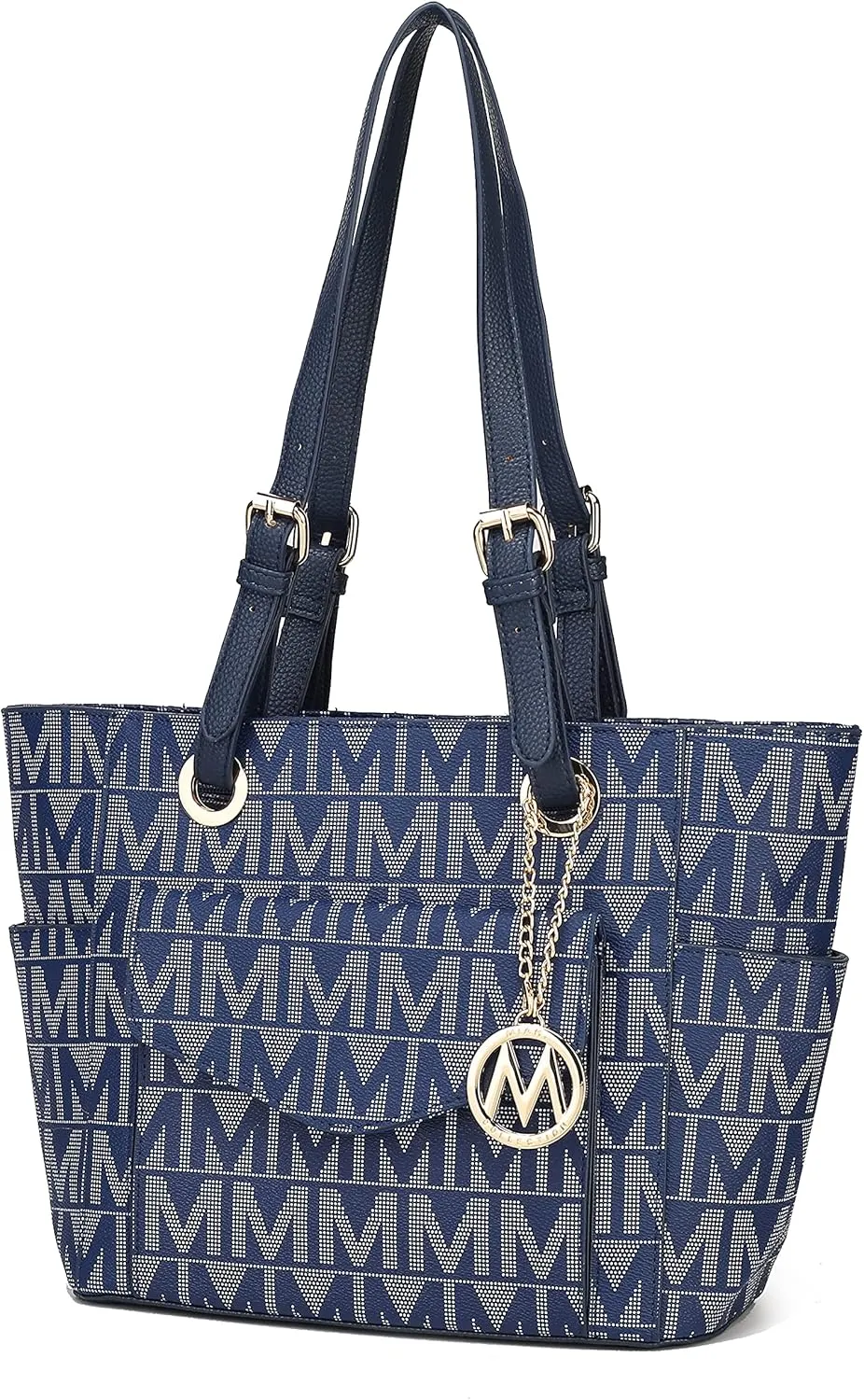 MKF Collection Tote Bag for Women, Signature Vegan Leather Pocketbook Shoulder bag Top-Handle Purse Tote Handbag