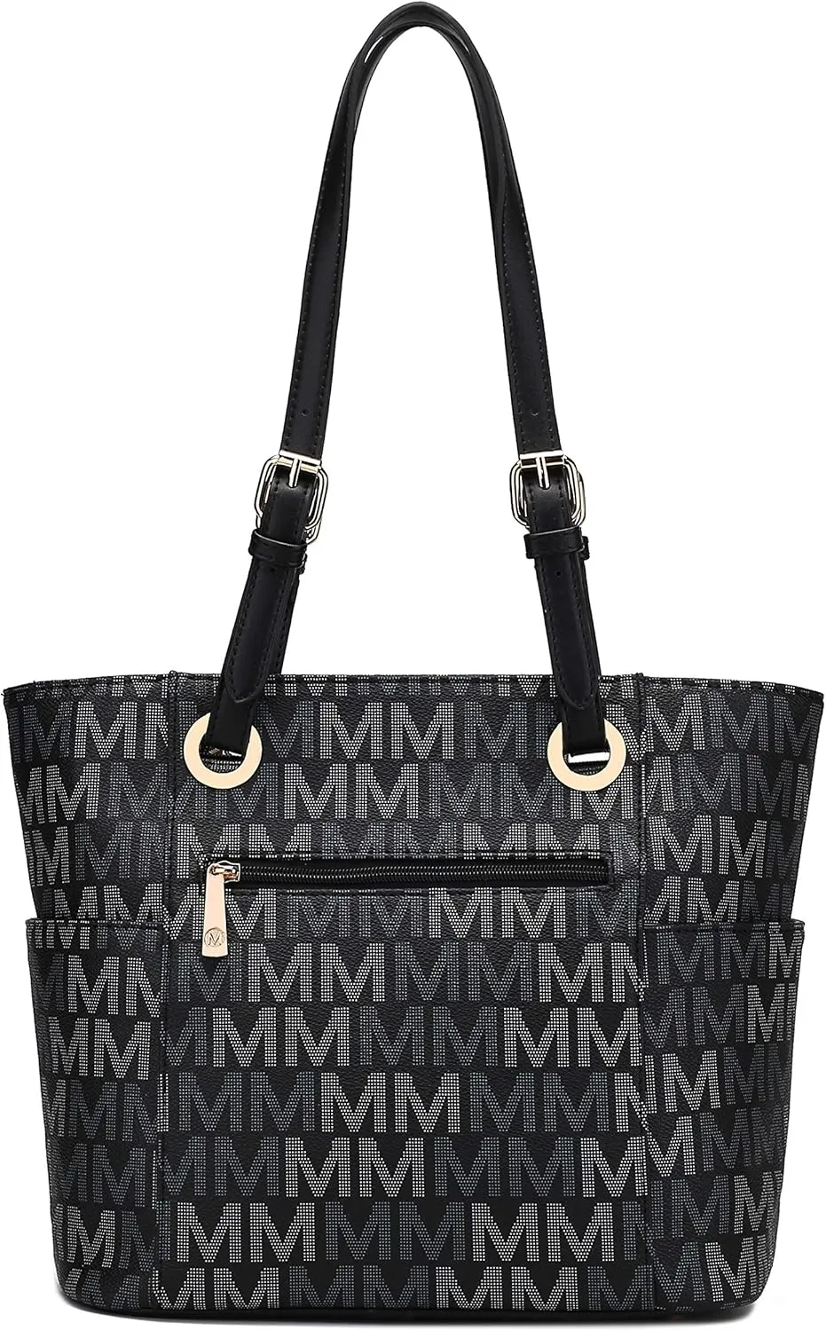 MKF Collection Tote Bag for Women, Signature Vegan Leather Pocketbook Shoulder bag Top-Handle Purse Tote Handbag