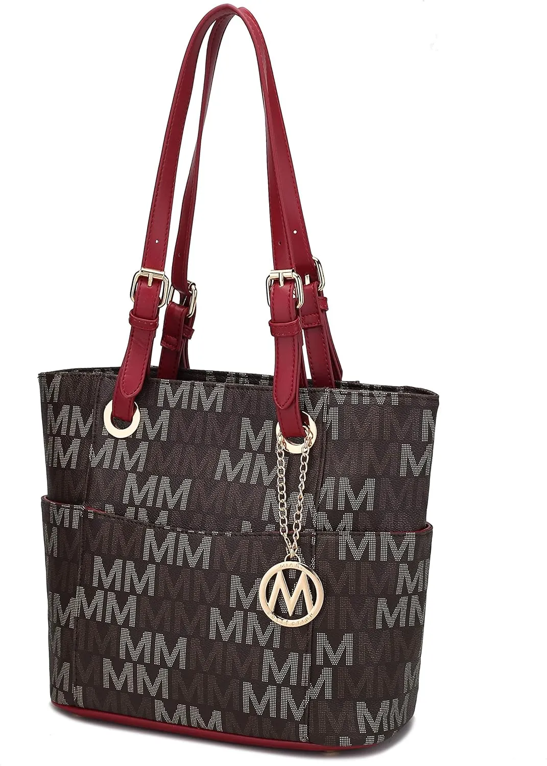 MKF Collection Tote Bag for Women, Signature Vegan Leather Pocketbook Shoulder bag Top-Handle Purse Tote Handbag