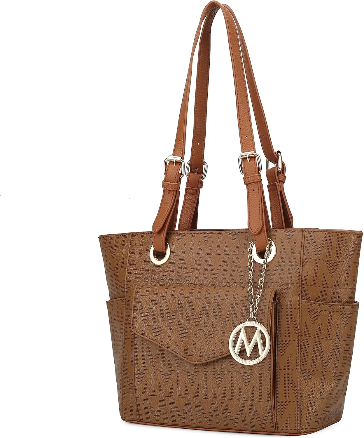 MKF Collection Tote Bag for Women, Signature Vegan Leather Pocketbook Shoulder bag Top-Handle Purse Tote Handbag