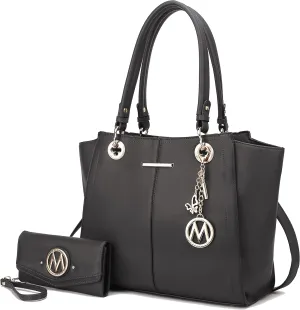 MKF Collection Tote Bag for Women, Vegan Leather Satchel Wristlet wallet Shoulder bag Top-Handle Hobo Purse Handbag by Mia k