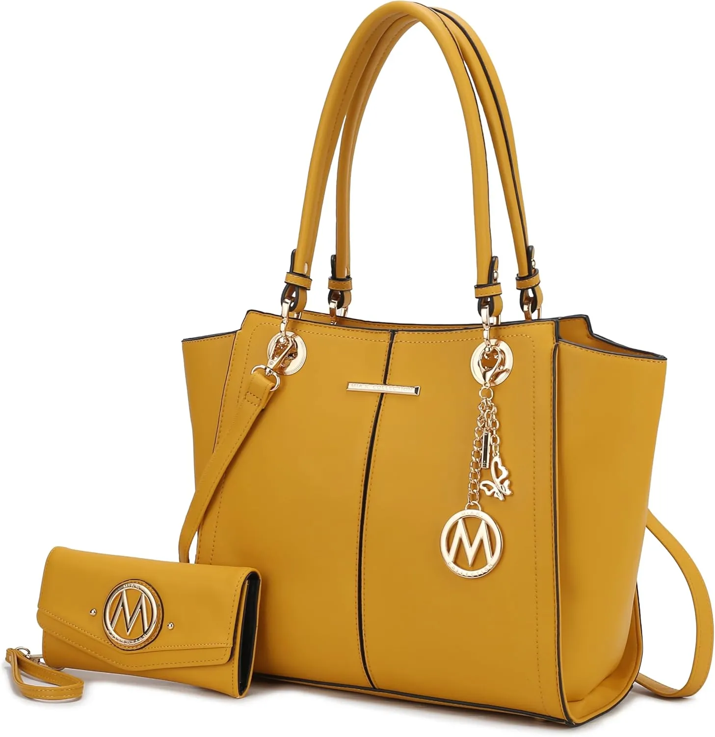 MKF Collection Tote Bag for Women, Vegan Leather Satchel Wristlet wallet Shoulder bag Top-Handle Hobo Purse Handbag by Mia k