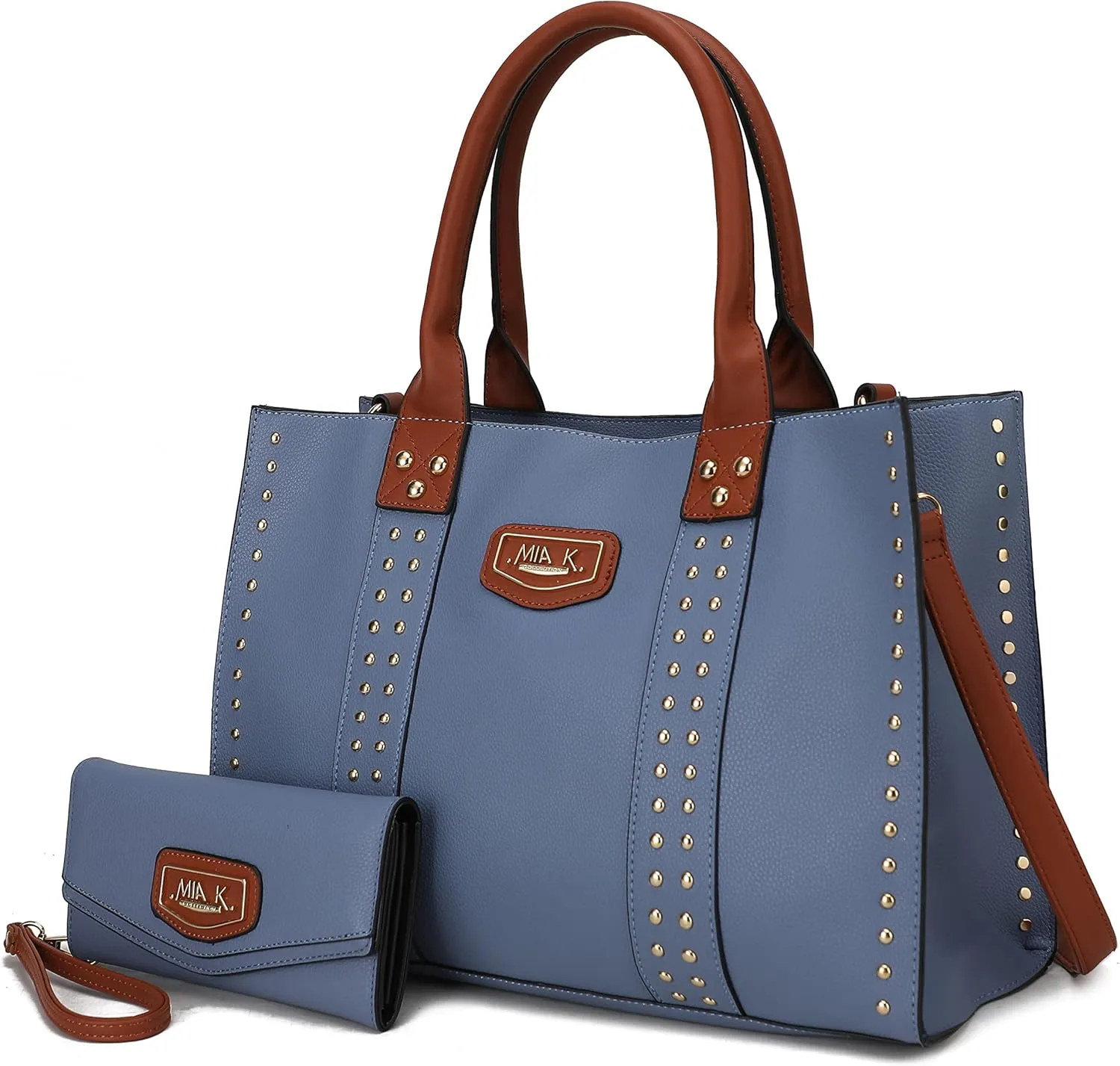 MKF Collection Tote Bag for Women, Vegan Leather Top-Handle Crossover Wristlet wallet & Satchel Handbag Purse by Mia k